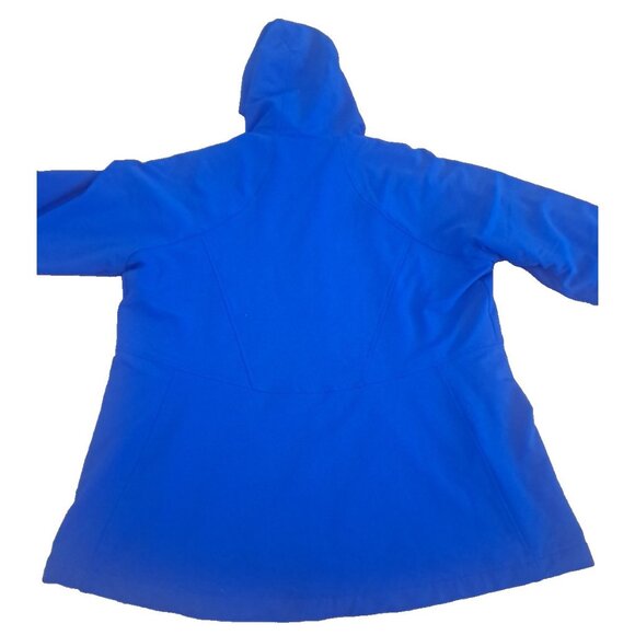 Womens Kirkland Signature Softshell Jacket Blue Hooded Zip Pockets Lined XL - Picture 7 of 7